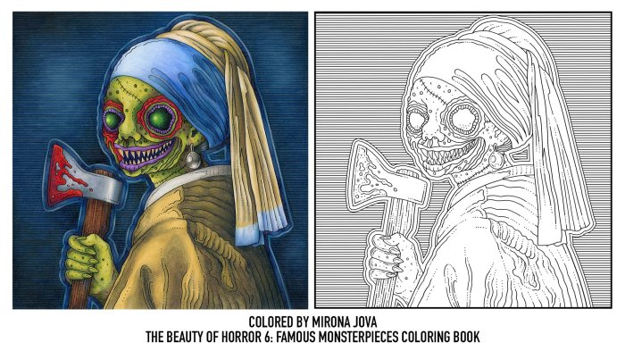 Coloring horror beauty book gorgeous detailed please click