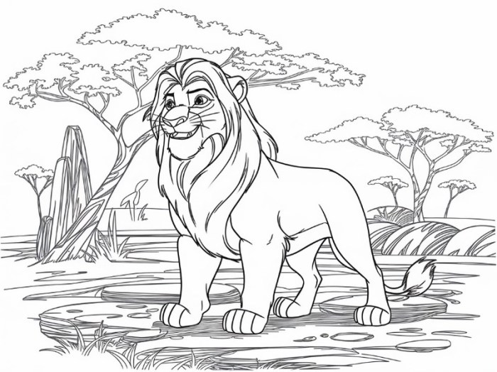 Lion king coloring book pages